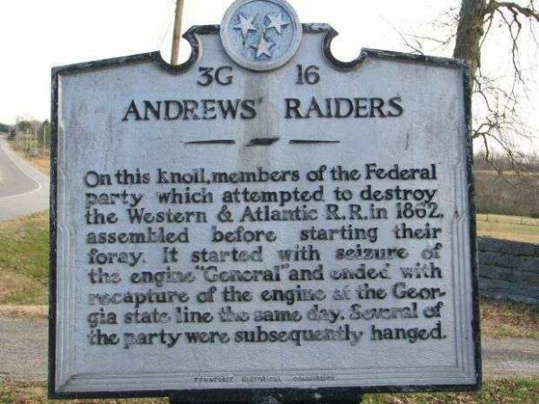 ANDREWS’ RAIDERS WAR MEMORIAL MARKER