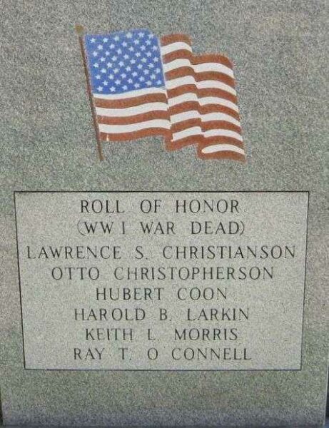 AMERICAN LEGION POST 187 WORLD WAR I WAR DEAD MEMORIAL STONE