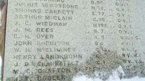 BELLAIRE CIVIL WAR MEMORIAL STONE D