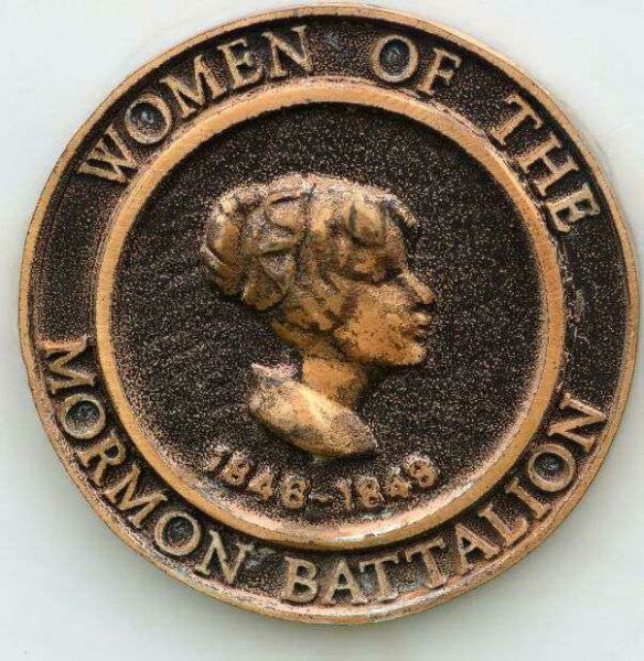 IN MEMORY OF THE MORMON BATTALION MEMORIAL BACK MEDALLION