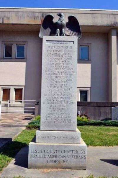 LESLIE COUNTY WAR VETERANS MEMORIAL SIDE C