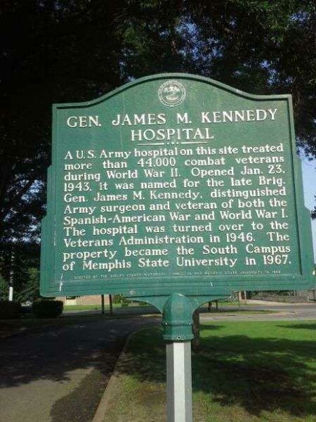 GEN. JAMES M. KENNEDY HOSPITAL MEMORIAL MARKER
