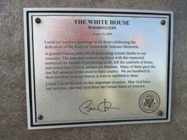 TOWN OF TONAWANDA VETERANS MEMORIAL STONE B