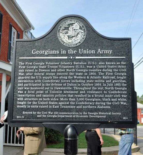 GEORGIANS IN THE UNION ARMY WAR MEMORIAL MARKER