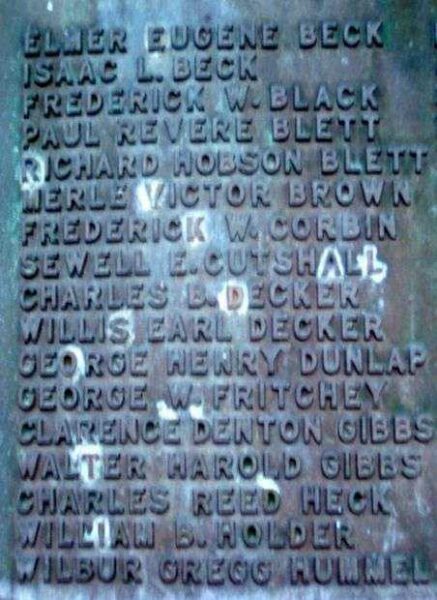 SMITHFIELD TOWNSHIP WORLD’S WAR MEMORIAL PLAQUE B
