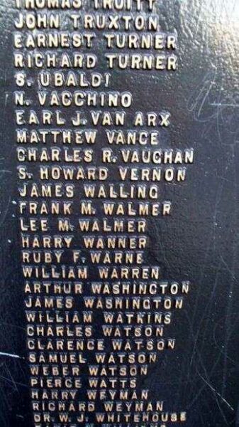 MARCUS HOOK WORLD WAR I MEMORIAL PLAQUE O
