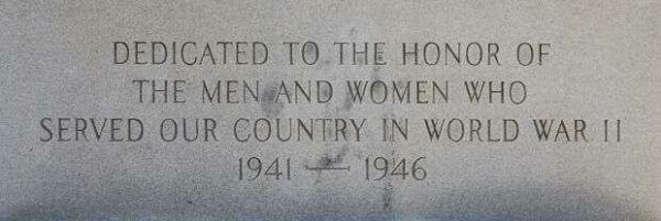 MATHEWS MILL WAR VETERANS MEMORIAL STONE A