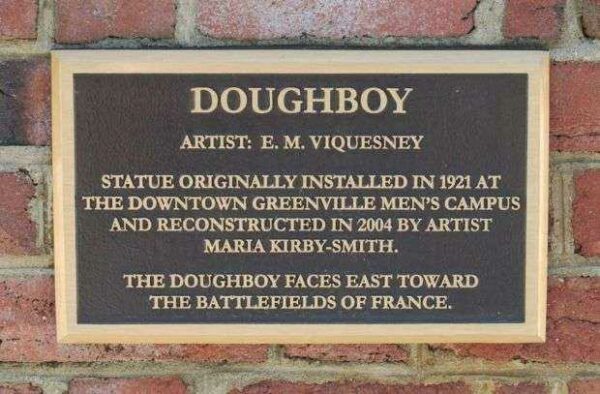 FURMAN UNIVERSITY WORLD WAR MEMORIAL PLAQUE