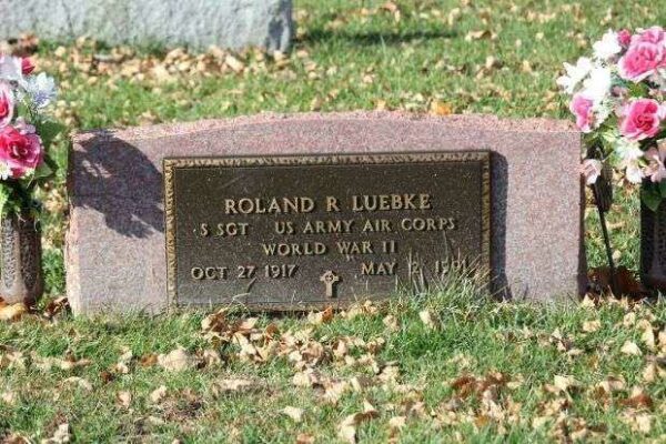 ROLAND R LUEBKE MEMORIAL CEMETERY STONE