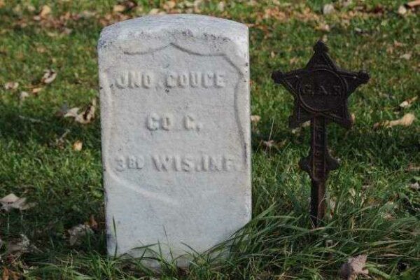 JNO. COUCE MEMORIAL CEMETERY STONE