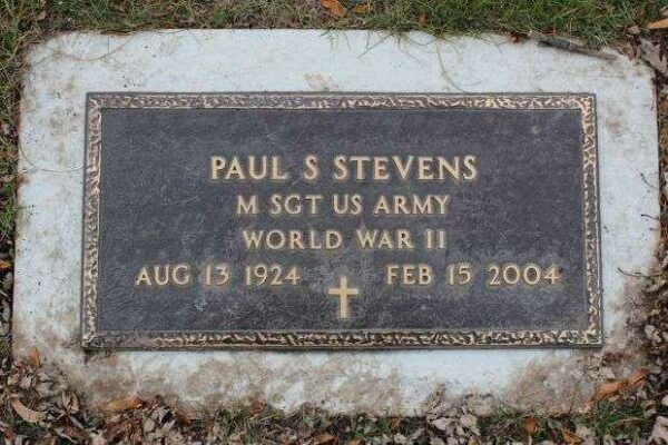 PAUL S STEVENS MEMORIAL CEMETERY STONE