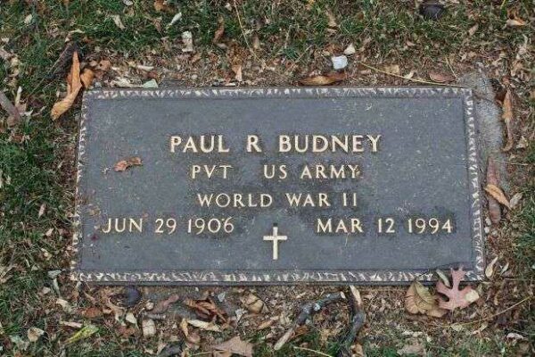 PAUL R BUDNEY MEMORIAL CEMETERY STONE