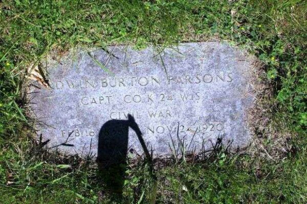EDWIN BURTON PARSONS MEMORIAL CEMETERY STONE