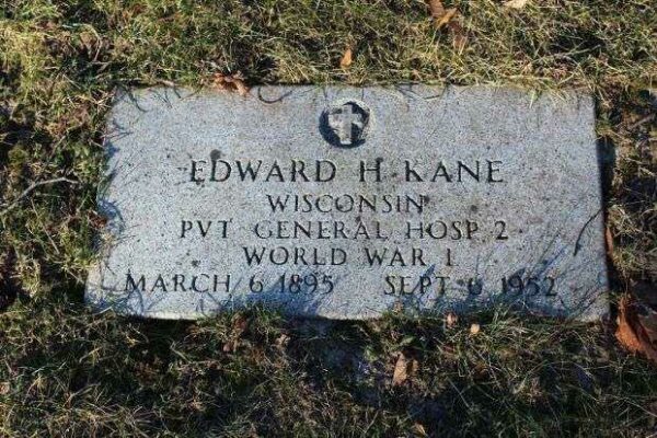 EDWARD H KANE MEMORIAL CEMETERY STONE
