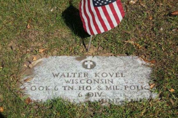 WALTER KOVEL MEMORIAL CEMETERY STONE