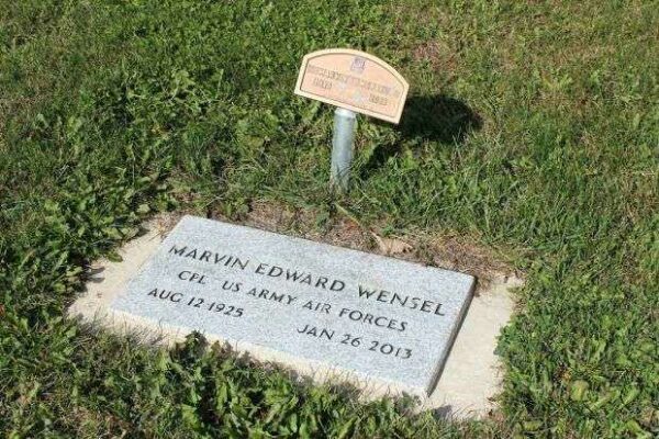 MARVIN EDWARD WENSEL MEMORIAL CEMETERY STONE