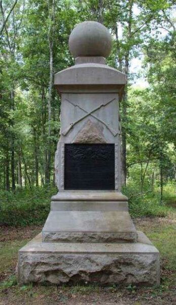 30TH INDIANA INFANTRY WAR MEMORIAL PLAQUE BACK