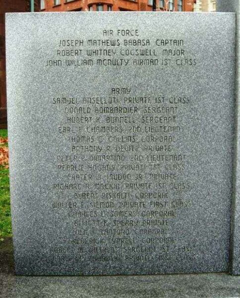 BRIDGEPORT KOREAN WAR MEMORIAL LEFT STONE