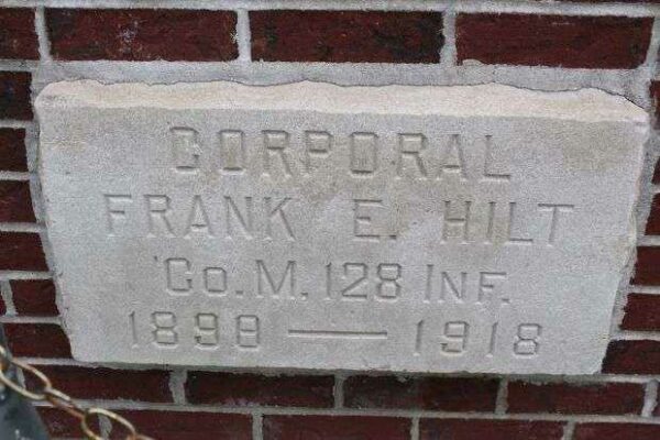 CORPORAL FRANK E. HILT WAR MEMORIAL TABLET