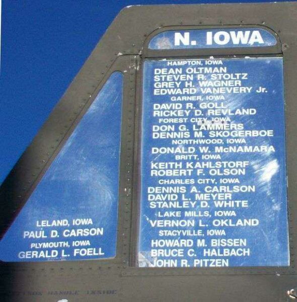 MASON CITY VIETNAM WAR MEMORIAL ROLL OF HONORED DEAD II