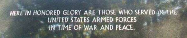 MASON CITY AREA VETERANS MONUMENT STONE R