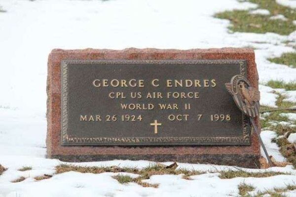 GEORGE C ENDRES MEMORIAL CEMETERY STONE