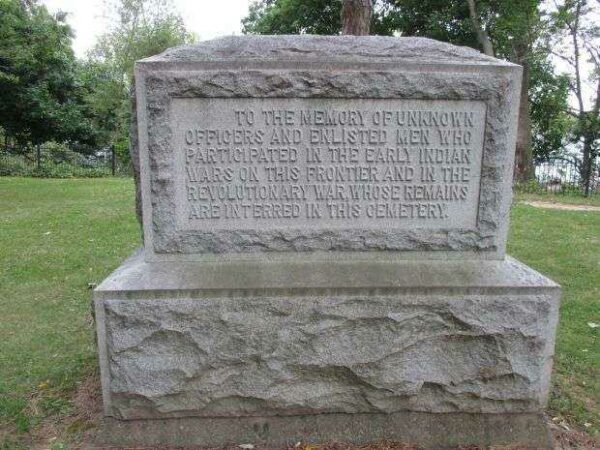 REVOLUTIONARY WAR AND INDIAN WAR UNKNOWN SOLDIERS MEMORIAL