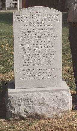 1ST REGIMENT KANSAS COLORED VOLUNTEERS WAR MEMORIAL