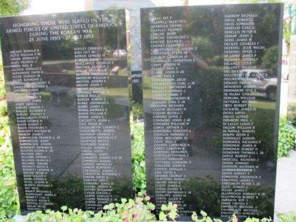 AUBURN KOREAN WAR MEMORIAL PANELS A & B