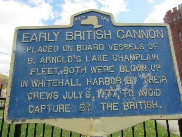 EARLY BRITISH CANNON REVOLUTIONARY WAR MEMORIAL MARKER