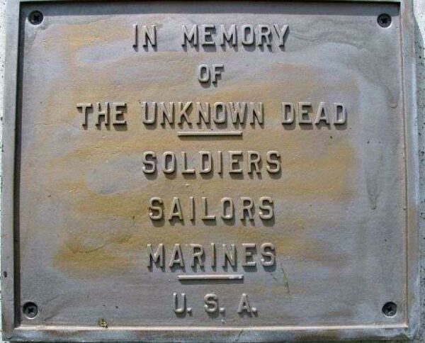 HUNTSVILLE CEMETERY UNKNOWN DEAD MEMORIAL PLAQUE