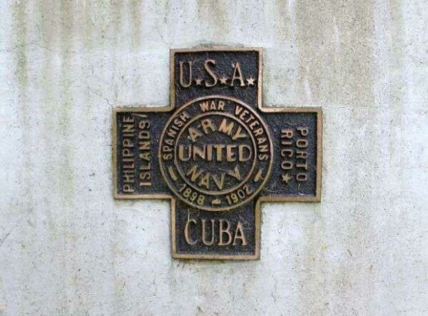 MAPLE GROVE CEMETERY SPANISH AMERICAN WAR MEMORIAL MEDALLION