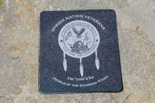 ONEIDA VETERANS MEMORIAL PLAQUE B