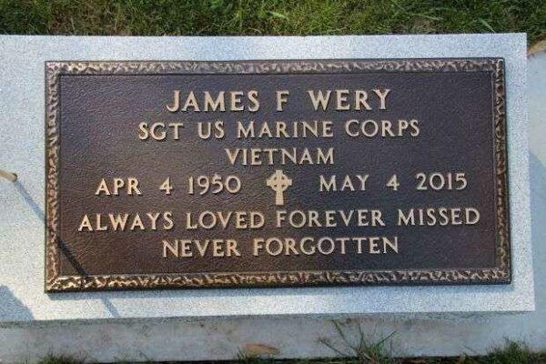 JAMES F WEARY MEMORIAL CEMETERY STONE