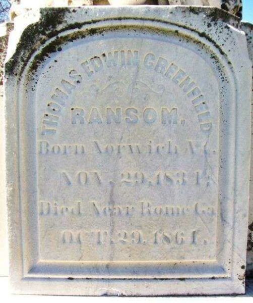 THOMAS EDWIN GRFEENFIELD RANSOM MEMORIAL SIDE A