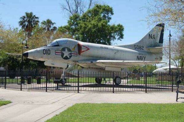 RESTORED NAVY A-4 SKYHAWK MEMORIAL AIRCRAFT