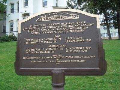 USMA IRAQ AND AFGHASISTAN WAR MEMORIAL MARKER