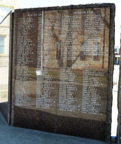 THROCKMORTON COUNTY VETERANS MEMORIAL HONOR ROLL STONE F