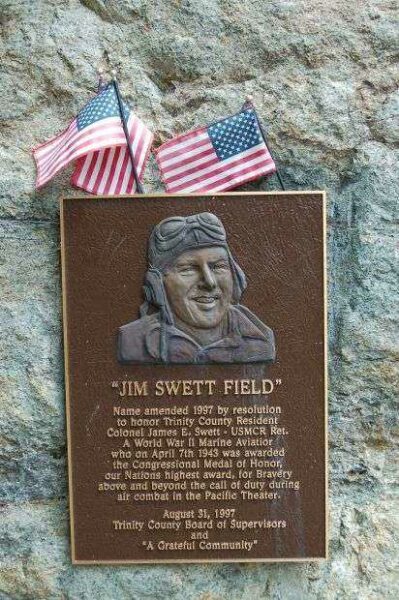 “JIM SWETT FIELD” WAR MEMORIAL PLAQUE
