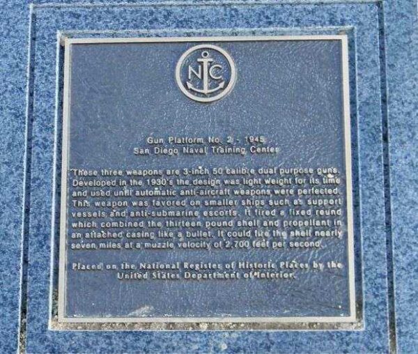 GUN PLATFORM NO. 2-1945 MEMORIAL PLAQUE