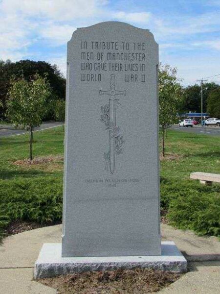 MANCHESTER WORLD WAR II MEMORIAL FRONT