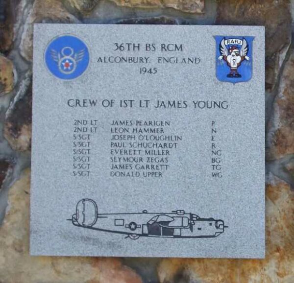 36TH BS RCM (RADAR COUNTER MEASURES) WAR MEMORIAL PLAQUE