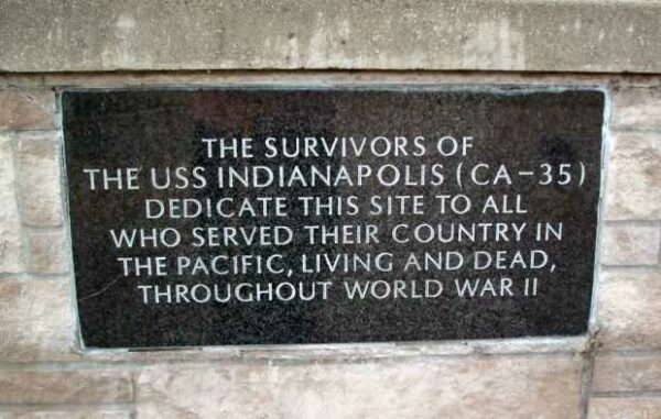 U.S.S. INDIANAPOLIS MEMORIAL PLAQUE A