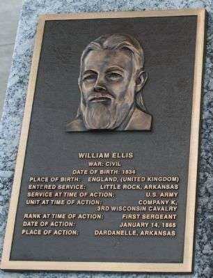 FIRST SERGEANT WILLIAM ELLIS MEDAL OF HONOR WAR MEMORIAL PLAQUE