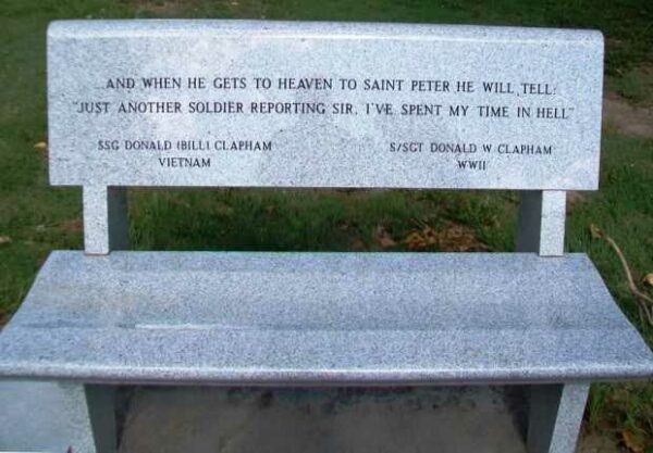 PAWNEE COUNTY AREA ALL VETERANS MEMORIAL BENCH D