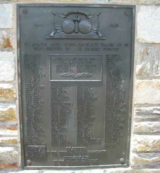 HALETHORPE WORLD WAR II MEMORIAL PLAQUE