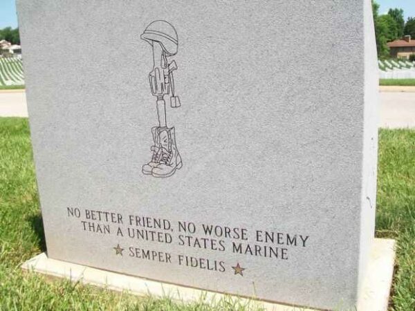 FALLEN MARINES AND FMF CORPSMEN HERO MEMORIAL BACK