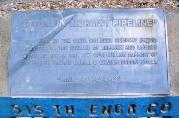 515TH ENGINEER COMPANY WAR MEMORIAL PLAQUE