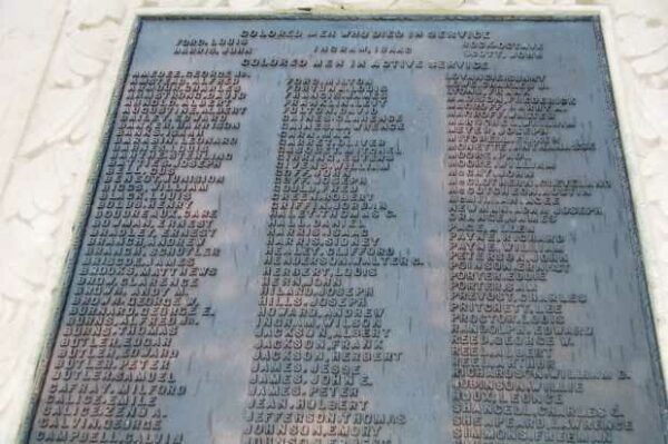 NINTH WARD WORLD WAR I MEMORIAL ARCH PLAQUE C
