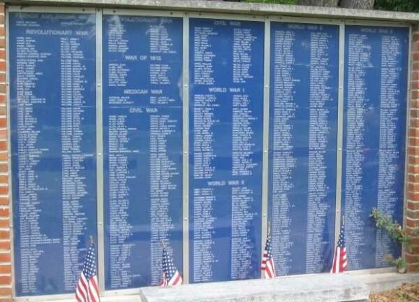 GRANBY VETERANS WALL LEFT PANEL